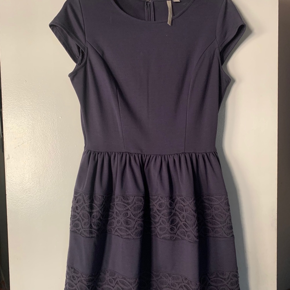Purple mid length casual dress